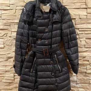 Burberry Brit down belted hood winter jacket size XS